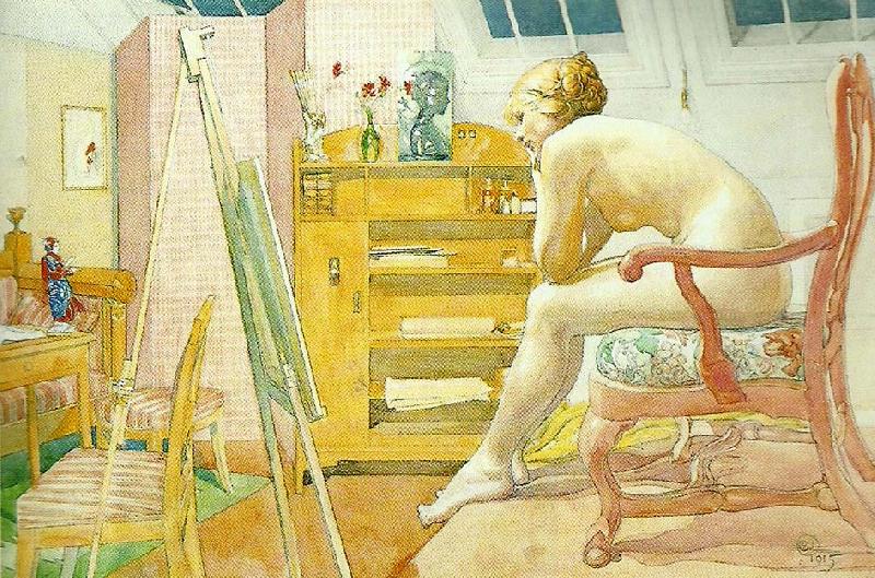 Carl Larsson en studie i root oil painting picture